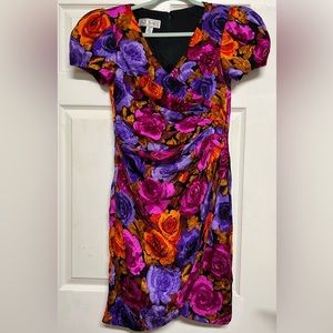 A.J. Bari Vintage 100% Silk Dress